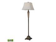 Dimond Amber Smoked Glass LED Floor Lamp With Bronze Accents D134 LED