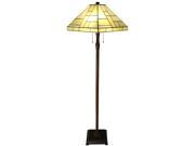 Roa 2 Light Off White Mission Style 62 Tiffany Style Floor Lamp