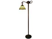 Genie 1 Light Multi Color 60 Tiffany Style with Crystals Floor Lamp