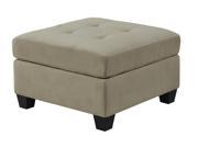 Monarch Specialties 8376TP Ottoman in Ultra Soft Taupe Velvet