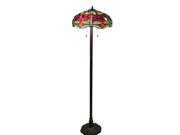 Warehouse of Tiffany Scarlet Dragonfly 18 Tiffany Style Floor Lamp