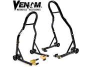 Venom® Motorcycle Front Rear Paddle Wheel Lift Stand For Kawasaki Z1000 Z750 Versys