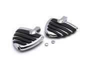 Krator® Chrome Motorcycle Wing Foot Pegs Footrests L R For Honda Shadow 600 VLX Deluxe 1996 2007 Rear