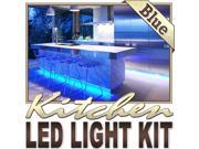 Biltek® 3.3 ft Blue Kitchen Glass Cabinet Remote Controlled LED Strip Lighting SMD3528 Wall Plug Under Counters Microwave Glass Cabinets Floor Waterproof Fle