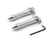 Krator® Front Spike Chrome Foot Pegs Motorcycle Footrests For 1990 1999 Yamaha FZR 600