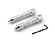 Krator® Front Spike Chrome Foot Pegs Motorcycle Footrests For Kawasaki ZX600 Ninja ZX 6R 1995 1999