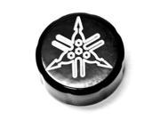 Krator® Motorcycle Fluid Black Reservoir Cap Logo Engraved For Yamaha Models