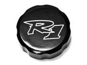 Krator® Motorcycle Fluid Black Reservoir Cap Logo Engraved For 2010 2011 Yamaha YZF R1