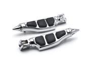 Krator® Suzuki Honda Can Am Stiletto Front Foot Peg Foot Rests Chrome M90 Goldwing Stiletto Motorcycle Foot Pegs Footrests Left Right