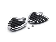 Krator® Chrome Motorcycle Wing Foot Pegs Footrests L R For Yamaha Road Star Warrior 2007 Front