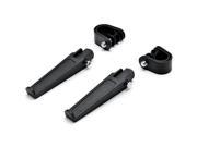 Krator® Black Anti Vibrate Engine Guard Foot Pegs Clamps For Harley Davidson Softail Night Train Deluxe FLSTNI