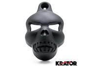 Krator® Motorcycle Black Skull Horn Cover for Harley Davidson Cowbell Horns 1992 2014 Black Skull Head Horn Cover Stock Cowbell Horns