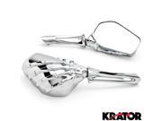 Krator® Custom Chrome Motorcycle Skeleton Bone Mirrors For Harley Davidson Electra Glide Classic