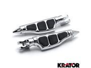 Krator® Stiletto Motorcycle Foot Pegs Footrests Left Right For Yamaha Stryker 2011 2013 Front
