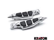 Krator® Stiletto Motorcycle Foot Pegs Footrests Left Right For Yamaha Royal Star 1996 2001 Rear
