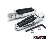 Krator® Tombstone Motorcycle Foot Peg Footrests Chrome L R For Yamaha Road Star Warrior 2005 Front