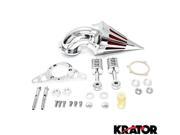 Krator® Motorcycle Chrome Spike Air Cleaner Intake Filter For 2008 2009 Harley Davidson Cross Bones Softail