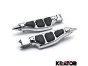 Krator® Stiletto Motorcycle Foot Pegs Footrests Left Right For Honda VTX1800C F 2002 2008 Front