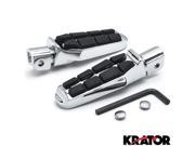 Krator® Tombstone Motorcycle Foot Peg Footrests Chrome L R For Suzuki Volusia 800 2001 2004 Front