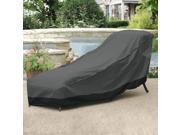 NEH® Outdoor Patio Chaise Lounge Chair Cover 66 Length Dark Grey with Black Hem 100% Waterproof Winter Storage Cover Deck Patio Backyard Veranda Porch Chair