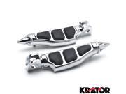 Krator® Stiletto Motorcycle Foot Pegs Footrests Left Right For Kawasaki Vulcan 900 Custom 2006 2013 Front