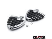 Krator® Chrome Motorcycle Wing Foot Pegs Footrests L R For Honda Fury 2009 2013 Front