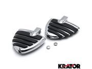 Krator® Chrome Motorcycle Wing Foot Pegs Footrests L R For Kawasaki Vulcan 1500 1600 Mean Streak 02 2008 Rear
