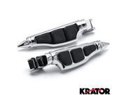 Krator® Stiletto Motorcycle Foot Pegs Footrests Left Right For Honda Valkyrie All 1997 2000 Front