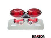 Krator® Cateye License Plate Tag Taillight Brake Light For Kawasaki Shaft Voyager Eliminator 750 1100 1300
