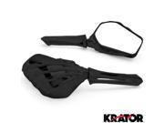 Krator® Custom Black Motorcycle Skeleton Bone Mirrors For Kawasaki ZR Zephyr 550 750