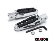 Krator® Tombstone Motorcycle Foot Peg Footrests Chrome L R For Honda 750 Shadow Ace Aero Spirit RS 2000 2013 Rear