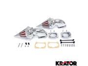 Krator® Chrome Dual Spike Air Intake Cleaner Plus Filter For 2006 Suzuki Boulevard M109