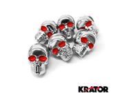 Krator® Custom Chrome Skeleton Skull Bolt Nuts Screws 6mm For Harley Davidson V Rod Night Street V Rod