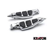 Krator® Stiletto Motorcycle Foot Pegs Footrests Left Right For Suzuki Intruder 1500 Boulevard C90 2002 2005 Rear