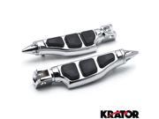 Krator® Stiletto Motorcycle Foot Pegs Footrests Left Right For Can Am Spyder RS Models** 2008 2013 Front