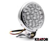 Krator® 5 Chrome LED Headlight w Light Mounting Bracket for Harley Davidson Softail Night Train Deluxe FLSTNI