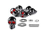 Krator Custom Black Skeleton Skull Bolt Nuts Screws 6mm For Harley Davidson XL 883 Hugger Sportster Krator Custom Black Skeleton Skull Bolt Nuts Screws 6mm For Harley Davidson XL 883 Hugger Sportster