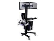 TygerClaw Mobile 2 TVs Stand with PC holder