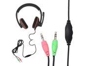 New Fashion Style Adjustable Multimedia Wired Headphones Headset Earphones With Microphone For Computer PC Laptop Games AV Voice Chat