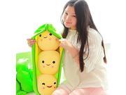 Cuddly Plush Pea Pillow Throw Pillow Green Yellow Pea