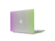Coosybo hard Rubberized Cover Protective Case for 12 inch Mac Macbook 12? with Retina 12 Macbook Model A1534 Rainbow Purple Green