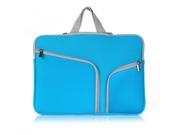 Fashion Waterproof Laptop Sleeve Portable Hand Bag for 15.4 inch Apple Mac Macbook Air Pro Retina HP Dell Acer Asus Lenovo 15 Blue