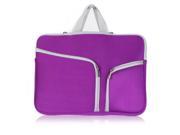 Fashion Waterproof Laptop Sleeve Portable Hand Bag for 15.4 inch Apple Mac Macbook Air Pro Retina HP Dell Acer Asus Lenovo 15 Purple
