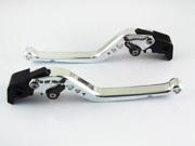 Adjustable Levers Brand Long Levers for Aprilia CAPONORD ETV1000 Silver