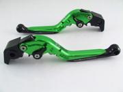 Adjustable Levers Brand Folding Extendable Levers for Kawasaki ZG1000 CONCOURS Green