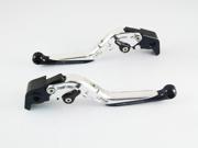 Adjustable Levers Brand Folding Extendable Levers for Suzuki GSXR750 Silver