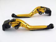 Adjustable Levers Brand Folding Extendable Levers for Triumph 675 STREET TRIPLE Gold