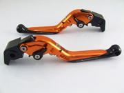 Adjustable Levers Brand Folding Extendable Levers for Kawasaki GPZ500S EX500R NINJA Orange
