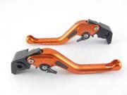 Adjustable Levers Brand Carbon Short Levers for Suzuki TL1000S Orange