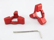 Custom Logo CNC Front Fork Preload Adjusters 19mm for Kawasaki VERSYS Red